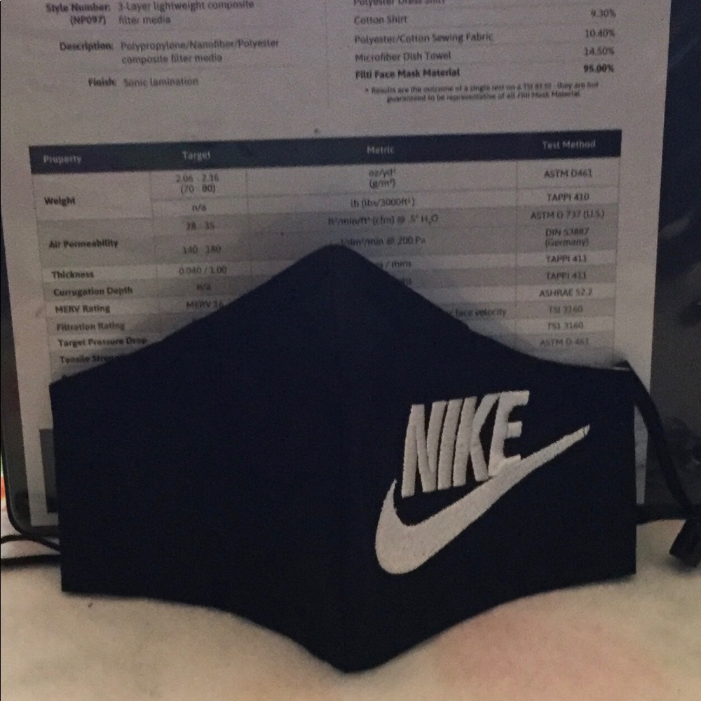Nick embroidery face mask